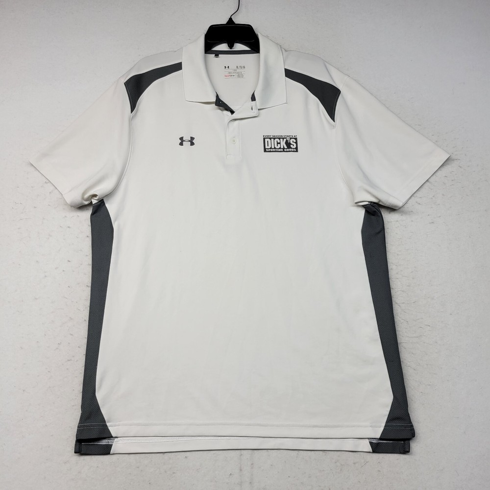 Under Armour Shirt Mens Extra Large White Heatgear Outdoor Gym Sports Stretch