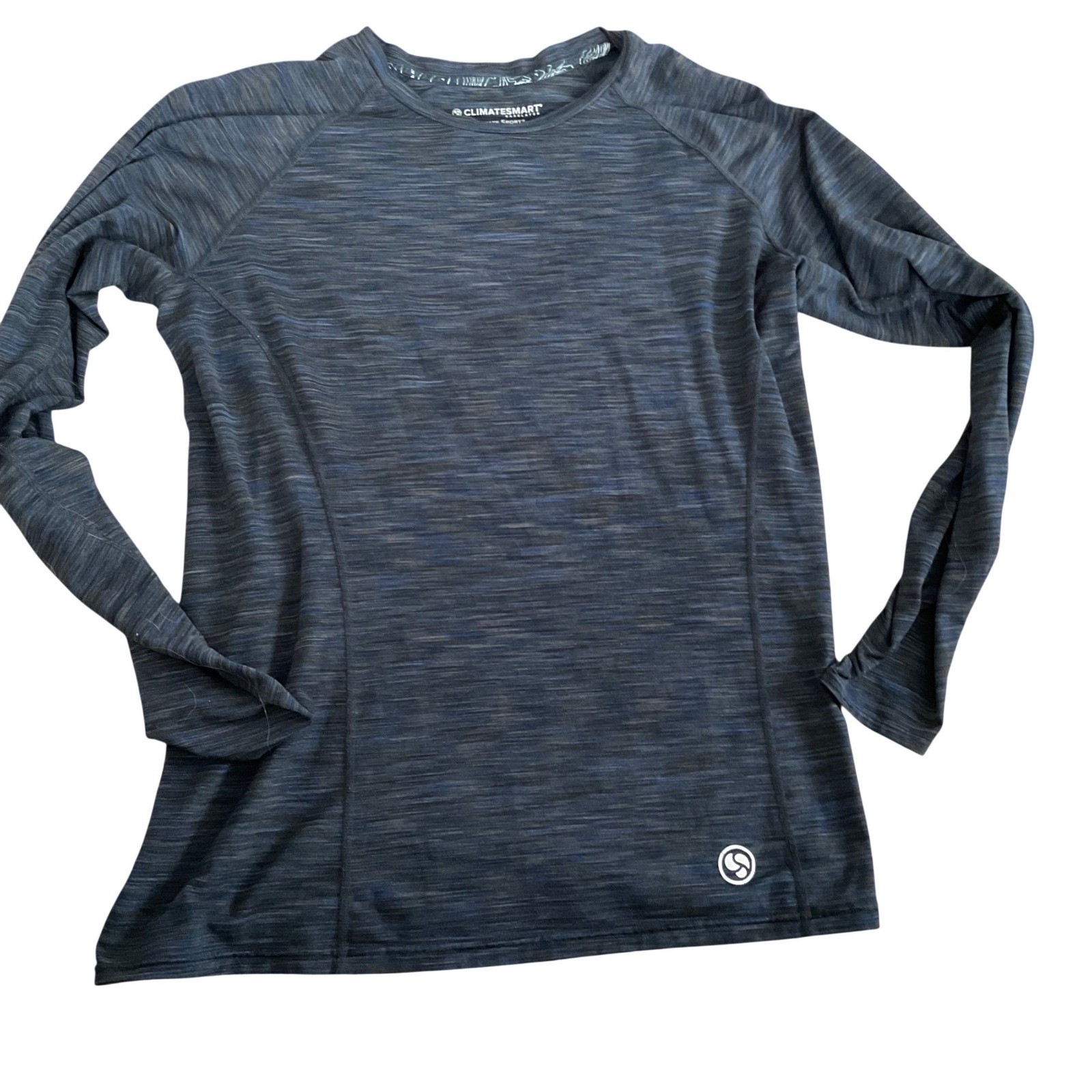 ClimateSmart Cuddl Duds Climate Sport Midweight Baselayer Top Navy Space Dye L gallery