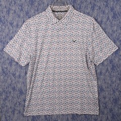 Callaway Polo Shirt Mens Large White Birds Wicking Opti Dri Golf Performance