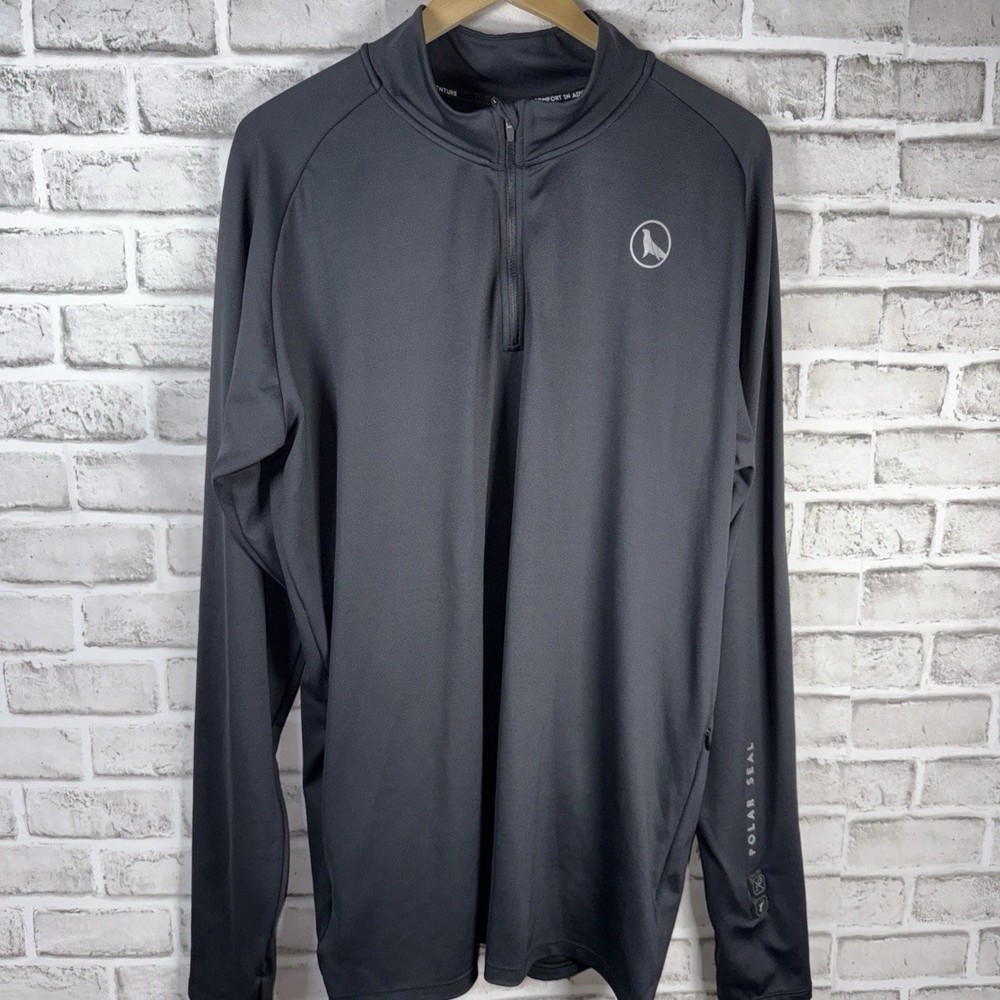 Polar Seal Heated Quarter Zip Long Sleeve Comfort Men’s 2XL XXL Black