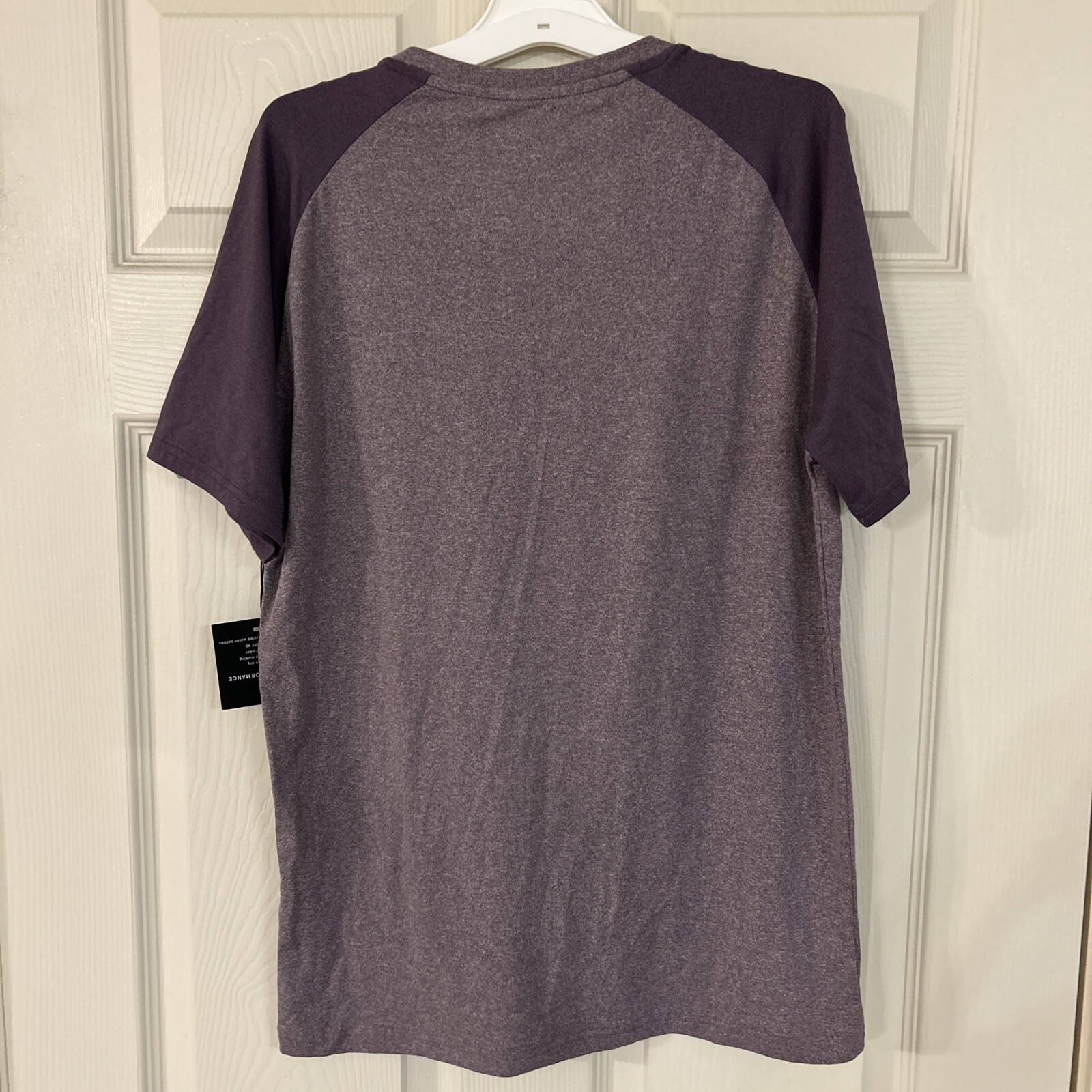 01.Algo Mens Active Performance Short Sleeve Shirt Purple Small NWT gallery