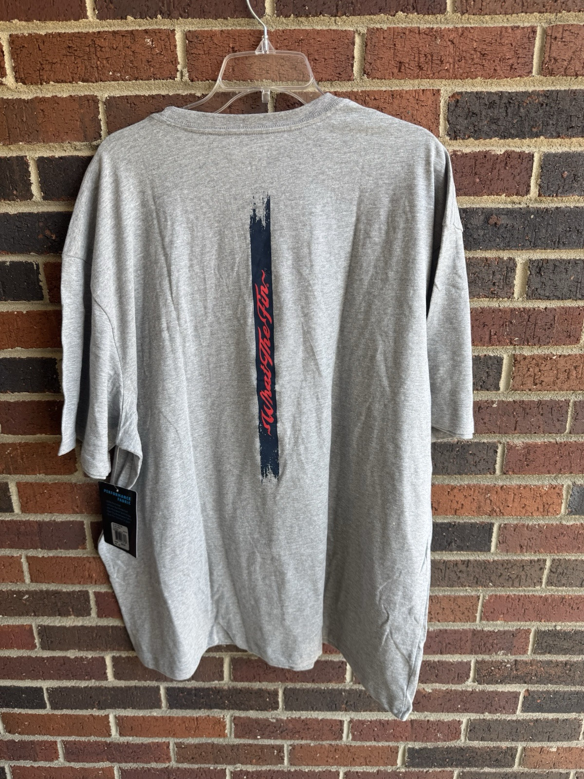 What the Fin Men's Patriotic USA Flag T-shirt Grey 100% Cotton Tag-less 3XL gallery