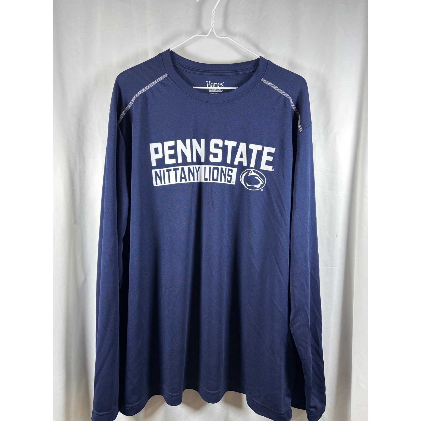 Mens Hanes Penn State Nittany Lions Long Sleeve Shirt 2XL Navy Blue gallery
