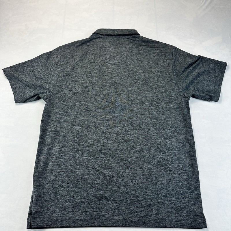 Nike Golf Dri-FIT Polo Shirt Men’s Medium Gray Heather Football Golf Logo gallery