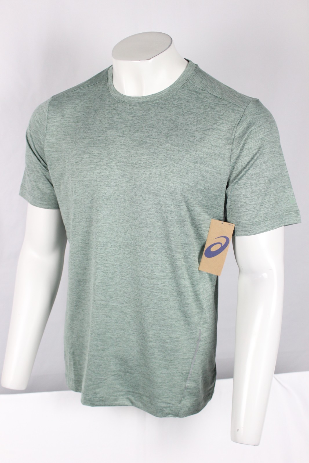 Asics Men's Knit Spadedye Short Sleeve T Shirt Running Gym Green GR652 gallery