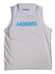 Hoka One One White Running Training Singlet – Size Medium