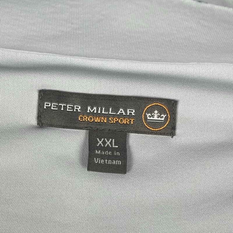 Peter Millar Pullover Mens XXL Blue Perth Stretch Performance Zip Golf Sweater gallery