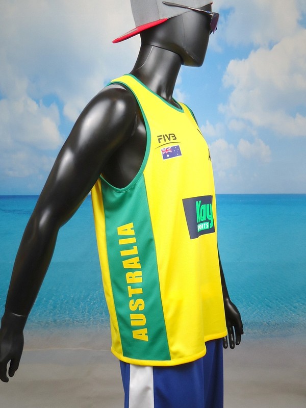 Beach Volleyball Jersey AUSTRALIA 🇦🇺 #1 Yellow Size S, M, L, XL, 2XL New gallery