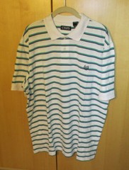 Mens Golf Polo Shirts Chaps White Stripe XL 100% Cotton – NWT MSRP $45