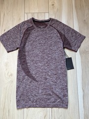 OHMME Men’s Performance Athletic T-Shirt Size S Burgundy Heather Workout Gym Run