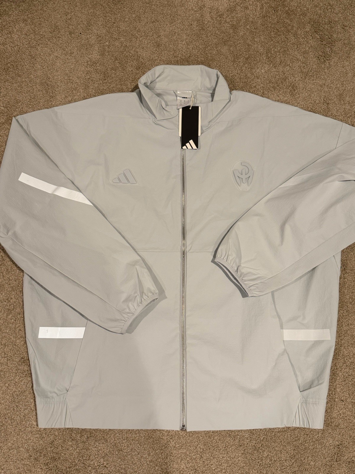 adidas Patrick Mahome TOO COLD Woven ZNE Track Top Clear Grey KB0314 XL gallery