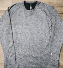Lululemon Merino Wool Sweater Men 2XL Gray Engineered Warmth Long Sleeve Crew