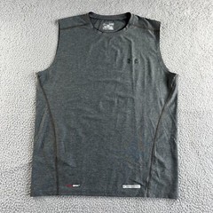 NEW Under Armour Shirt Mens Extra Large Gray Vest Athletic Top Fitted Heat Gear