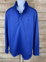 Under Armour UA Storm Golf Sweater Size 2XL Snap Button Mock Neck 1/4 Pullover