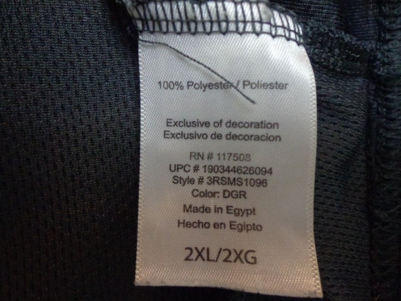 Reebok PlayDry Heather Charcoal Gray T Shirt Size Medium FLAW gallery