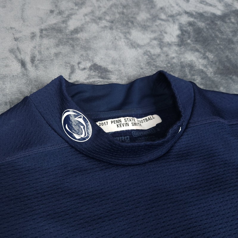 Penn State Football XL Nike Pro Combat Heavy Long Sleeve Shirt Team Issued 2017 gallery