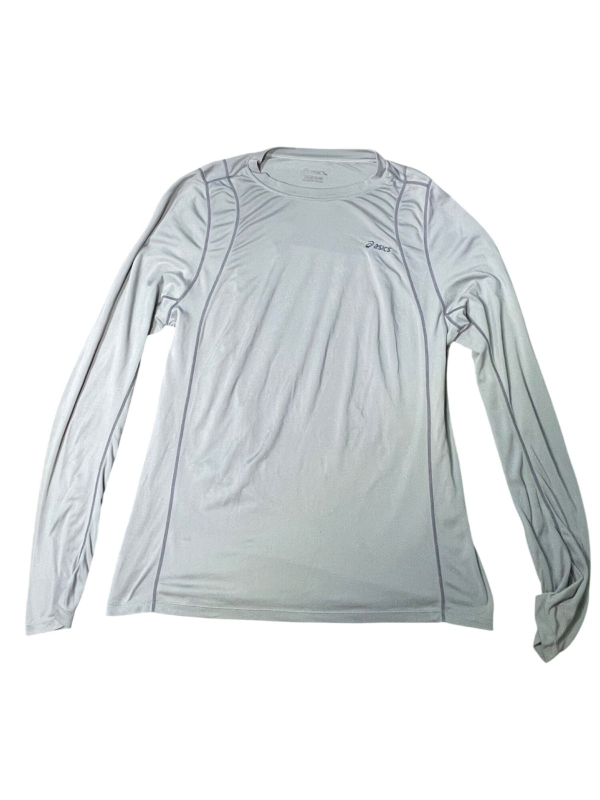 Asics Mens Light Gray Long Sleeve Performance Shirt M gallery