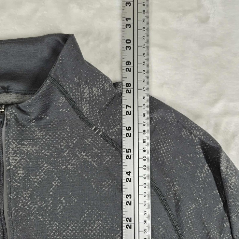 Lululemon Quarter Zip Jacket Men's XL Gray Green Perforated Gym Running Pullover gallery