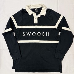 Nike Sportswear Swoosh Long Sleeve Black Rugby Shirt Men’s Size Large
