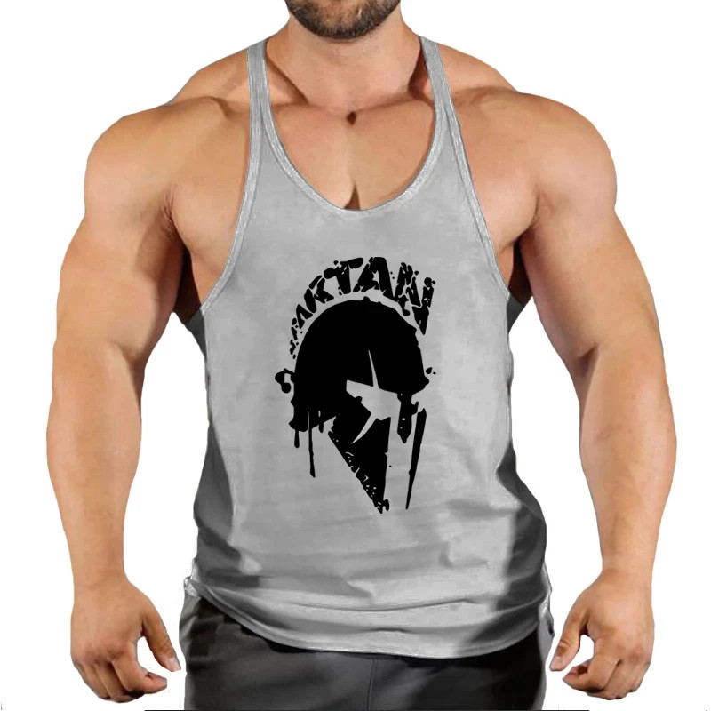 Men Tank Top Bodybuilding Gym Workout Fitness Cotton Sleeveless Stringer Vest gallery