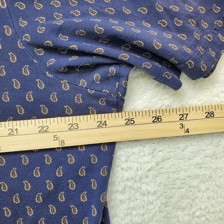 Ralph Lauren Wicking S/S Stretch Polo Shirt Men XL Blue Paisley Golf Super Soft gallery