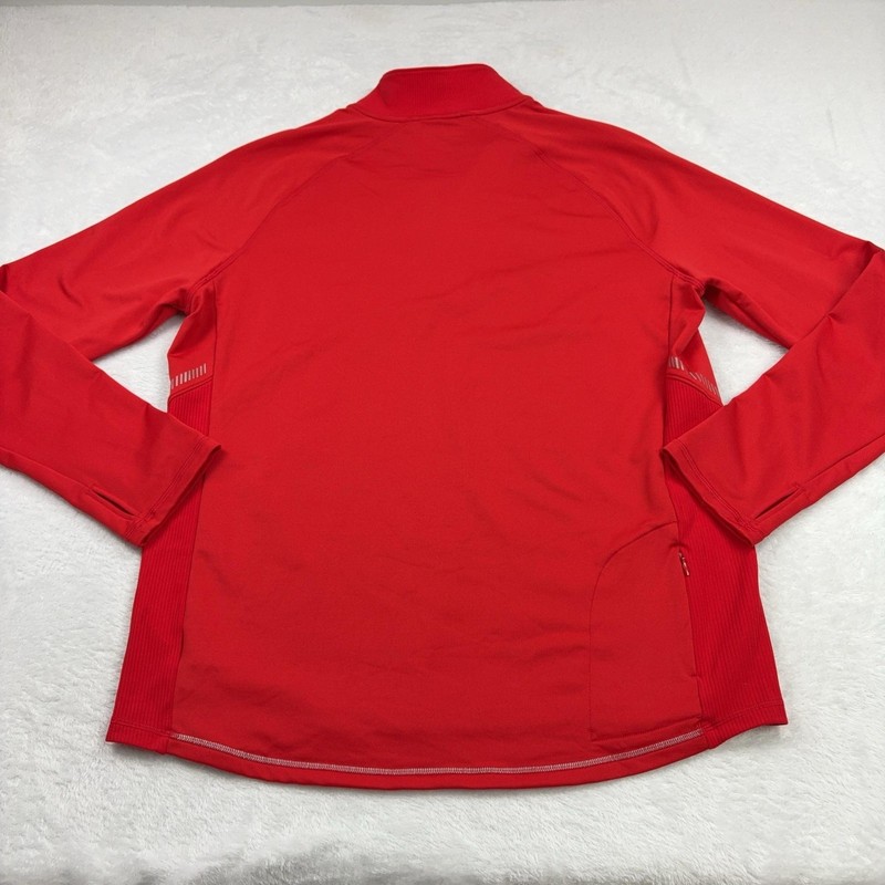 Saucony RunWarm 1/4 Zip Long Sleeve Pullover Men XL Red Moisture Wicking gallery