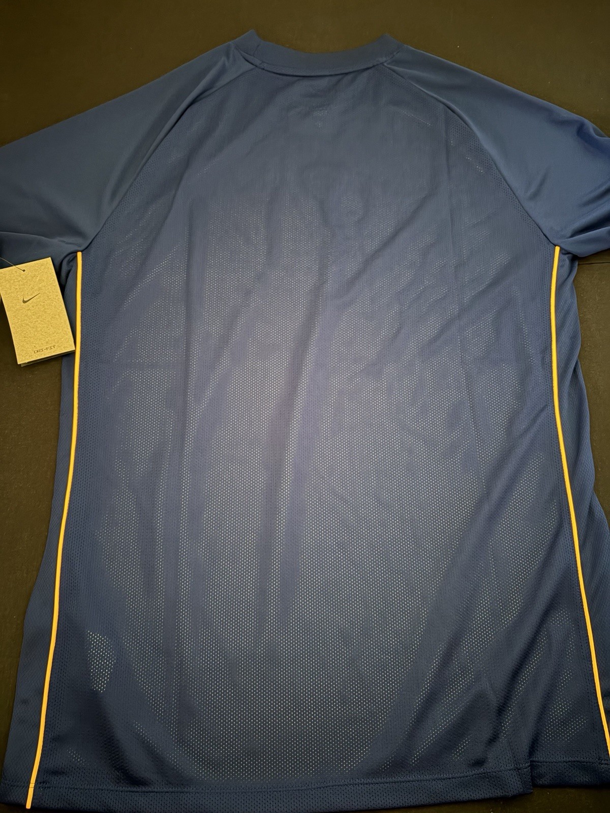 Nike Air Dri-Fit Short Sleeve Blue/ Orange Soccer Jersey MenSz XL New HV1824-494 gallery