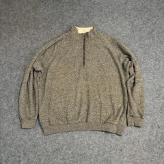 Straight Down 1/4 Zip Pullover Men’s Large USA Made Brown