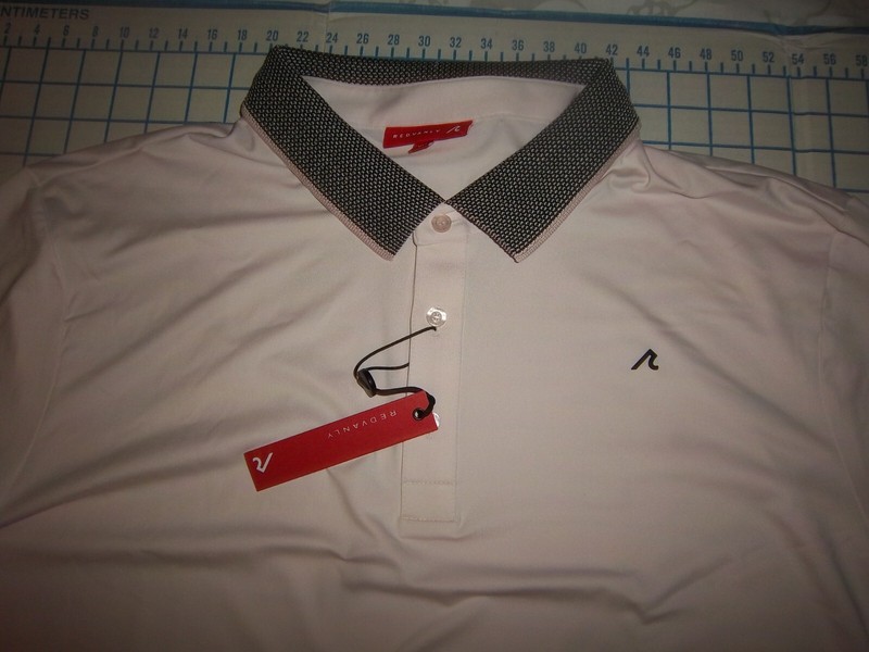 MENS 2XLARGE LIGHT PINK/BLACK COLLAR REDVANLY POLO SHIRT - NWT gallery