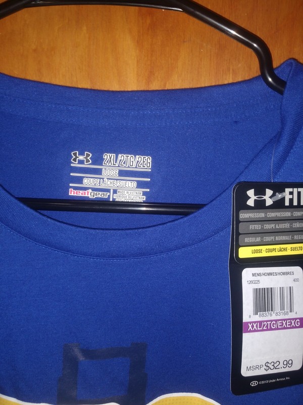 Stephen Curry Blue SC30 Under Armour Men's XXL T Shirt New With Tags gallery