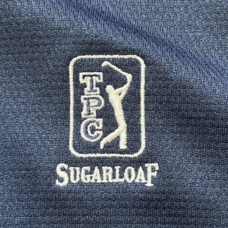 Nike Golf 1/4 Zip Pullover Men's Medium Blue Black Dri-Fit TPC Sugarloaf gallery