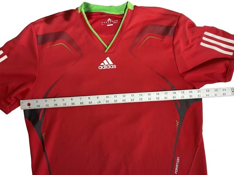 Adidas Barricade Competitive Tennis V-Neck Shirt RED MED #O04997 Modern Vintage gallery