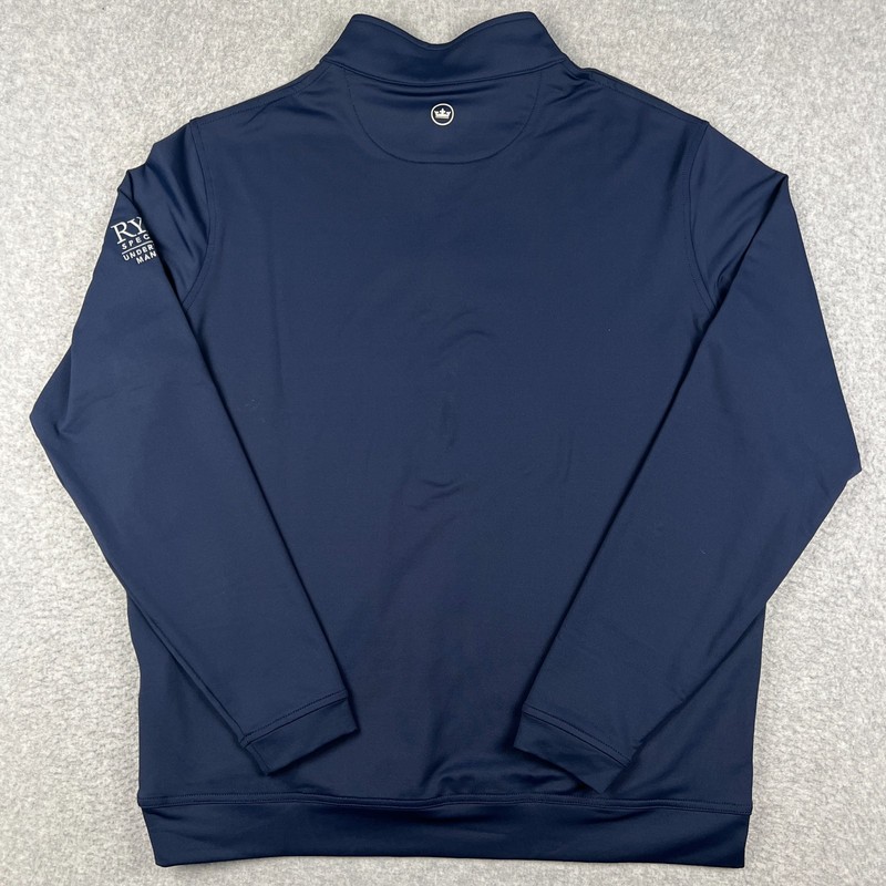 Peter Millar Golf Perth Quarter Zip Performance Pullover Large Mens Blue Active gallery