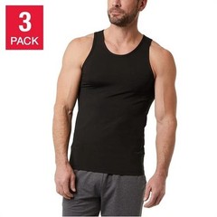 NEW 32 Degrees Cool Mens Size M Comfort Mesh Tank Top 3 Pack Black Medium