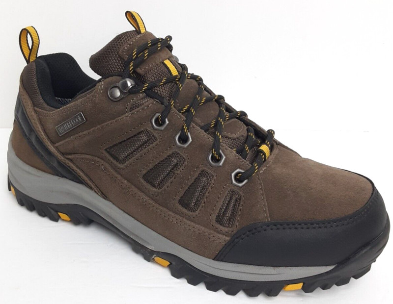 Skechers SIZE 8 Men's LEATHER Boot WATERPROOF Hiking MEMORY FOAM Brown 65673 gallery