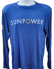 Lot of 20 Bulk Sport-Tek Shirt Mens XL Blue Dri Fit Long Sleeve Sunpower NWOT
