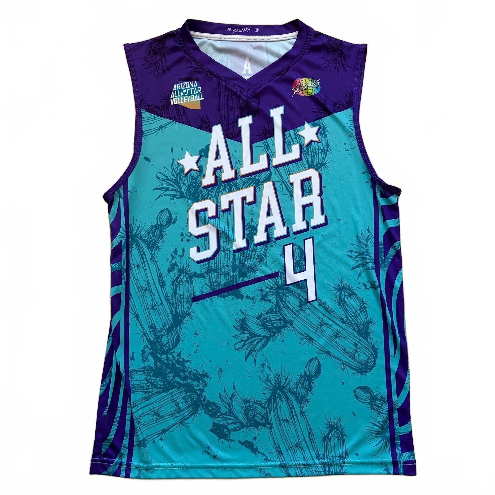 Slunks Jersey Tank Top Beach Volleyball Arizona All Star #4 Men's Size Medium gallery