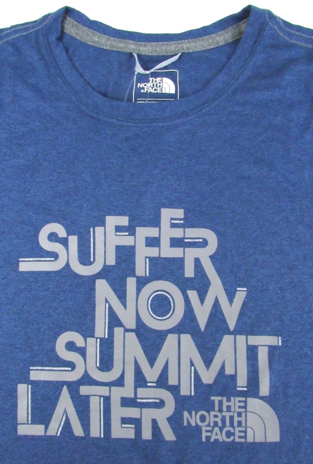 North Face Graphic Reaxion Blue Tank Top Suffer Now Summit Later Large NEW gallery