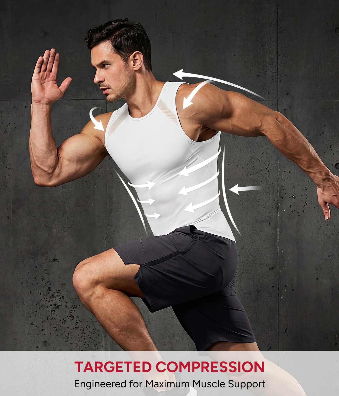 Men's Compression Slimming Tummy Control Tank Top Undershirt Workout Shaper gallery