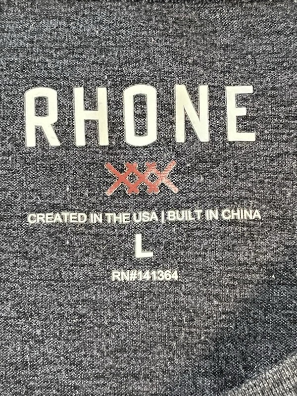 Rhone Athletic Short Sleeve Performance T-Shirt Gray Size L Nylon/Poly/Elastane gallery