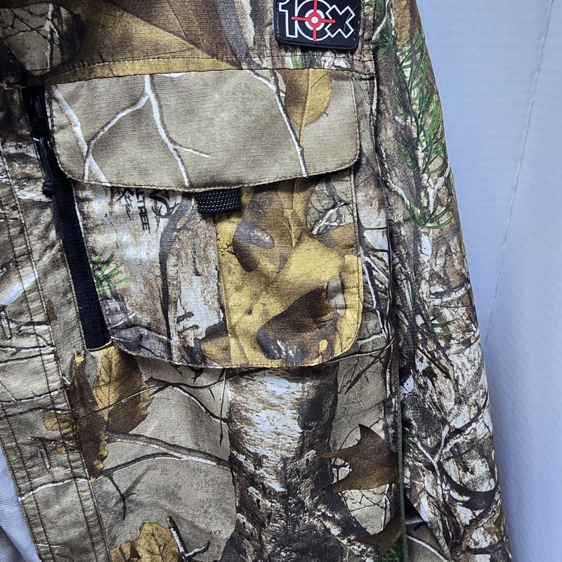 10x Mens Hunting Shirt Green Camo Long Sleeve Roll Tab Collar Pockets Buttons M gallery
