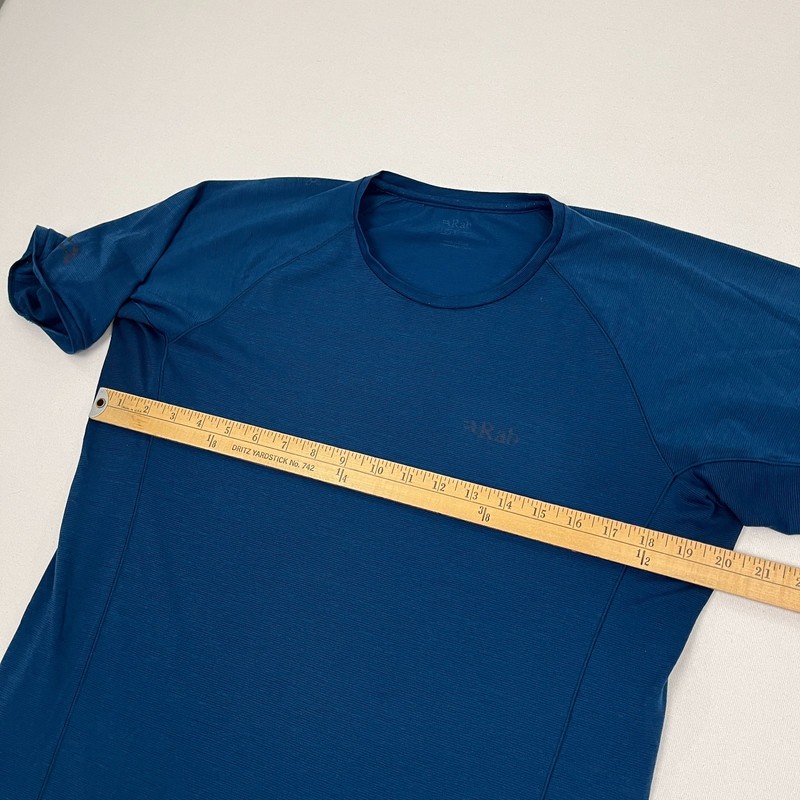 Rab Forge SS Tee Shirt Men L Blue Merino Wool Base Layer Hiking Running Gorpcore gallery