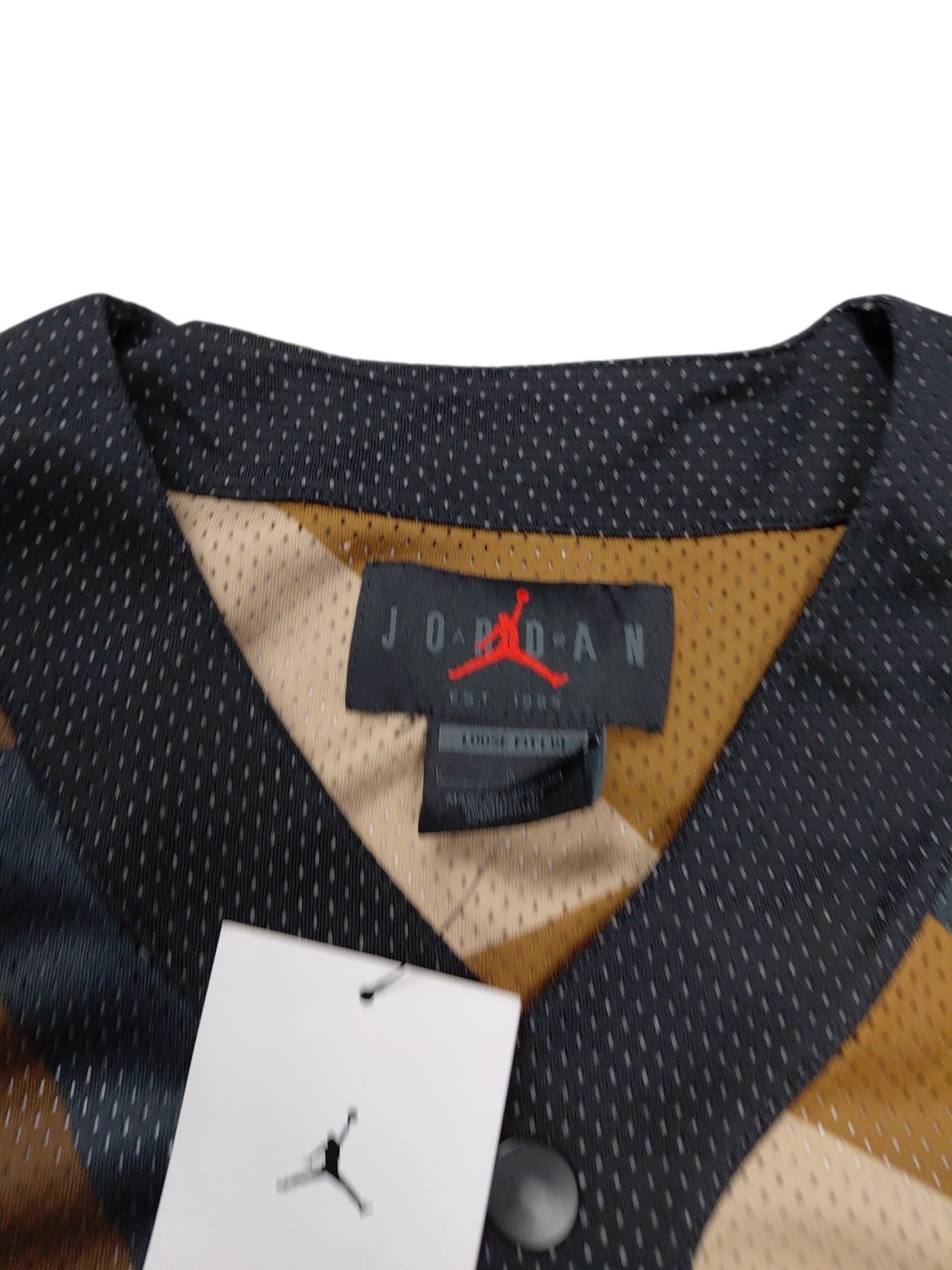 New L Nike Air Jordan 7 Essentials Baseball Jersey Black Brown FB7338-133 Men gallery