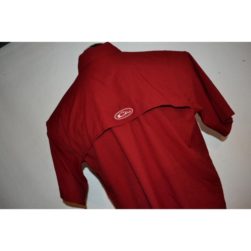 37531 Drake Waterfowl Shirt Alabama Crimson Tide Maroon Size Small Mens gallery