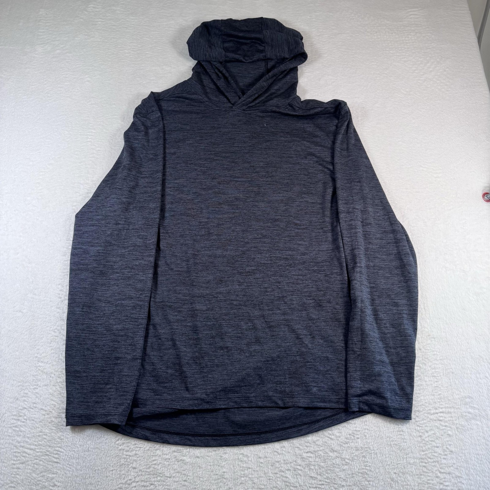 A1 Shirt Mens XL Gray Hooded Long Sleeve Qwick-Dry Performance Athletic Tee gallery
