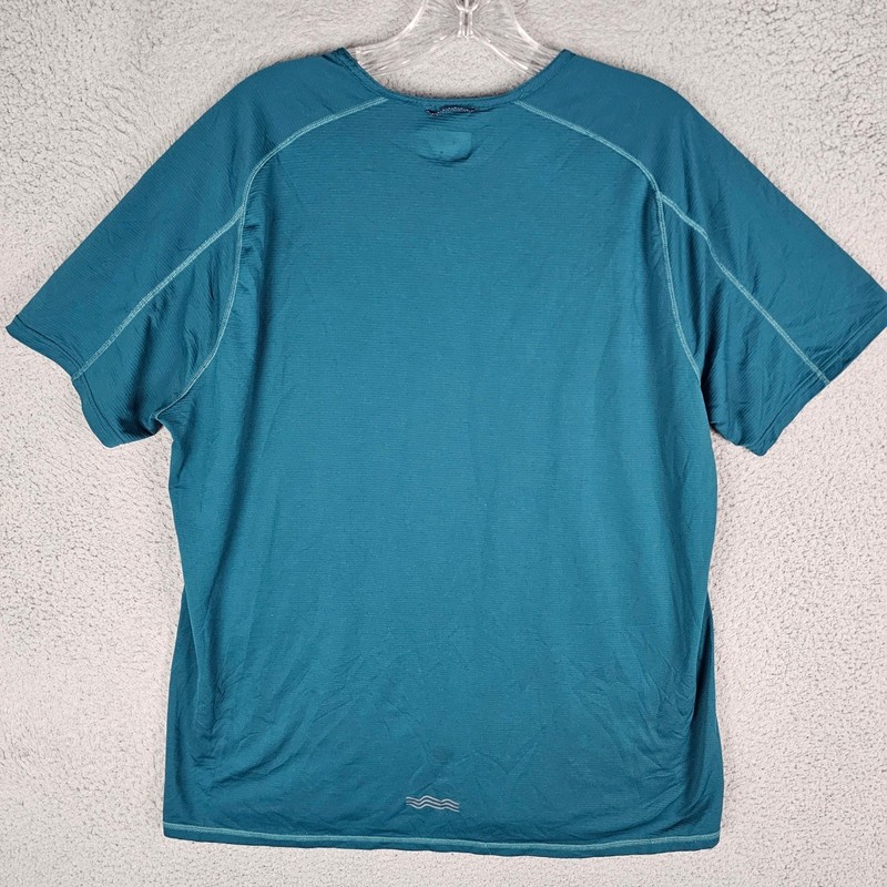 Janji T-Shirt Mens XL Teal Run Everywhere Performance Helio Tech Running Top gallery