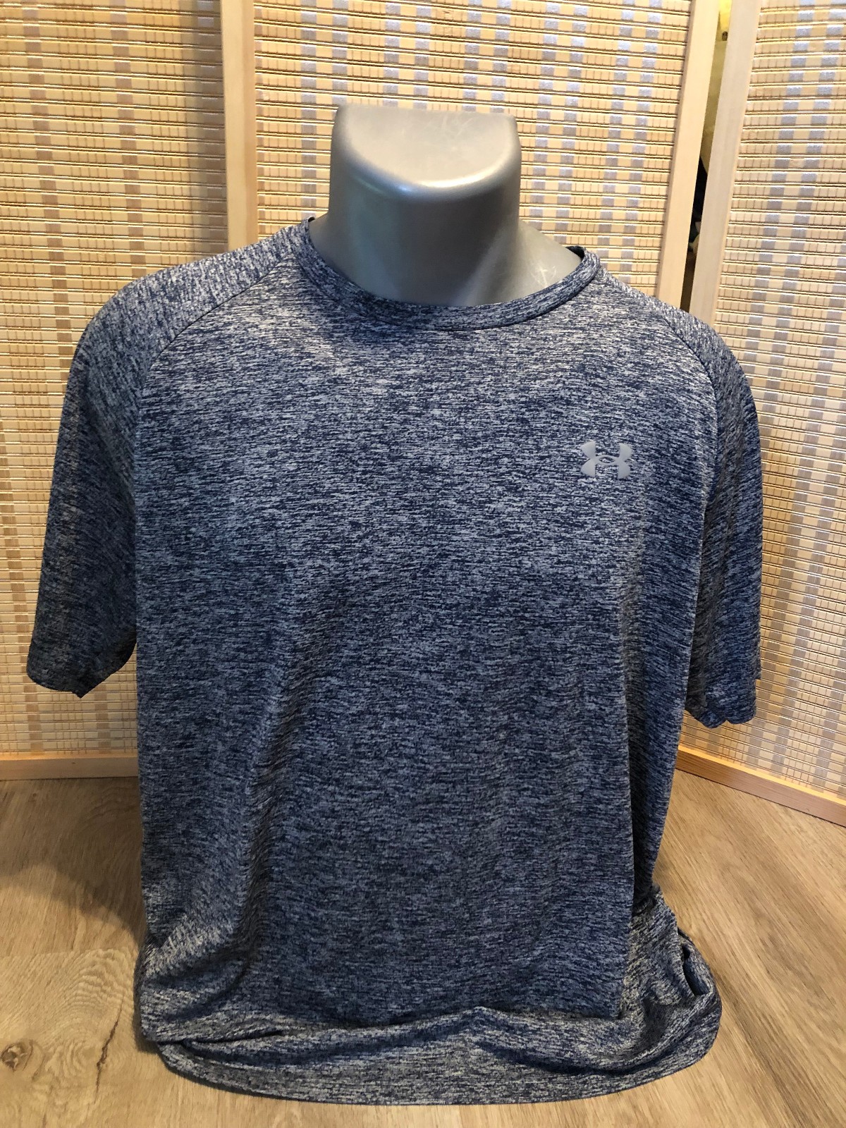 Under Armour Athletic Sportswear SS Men's Shirt Blue Static Large L Tech Tee 704 gallery