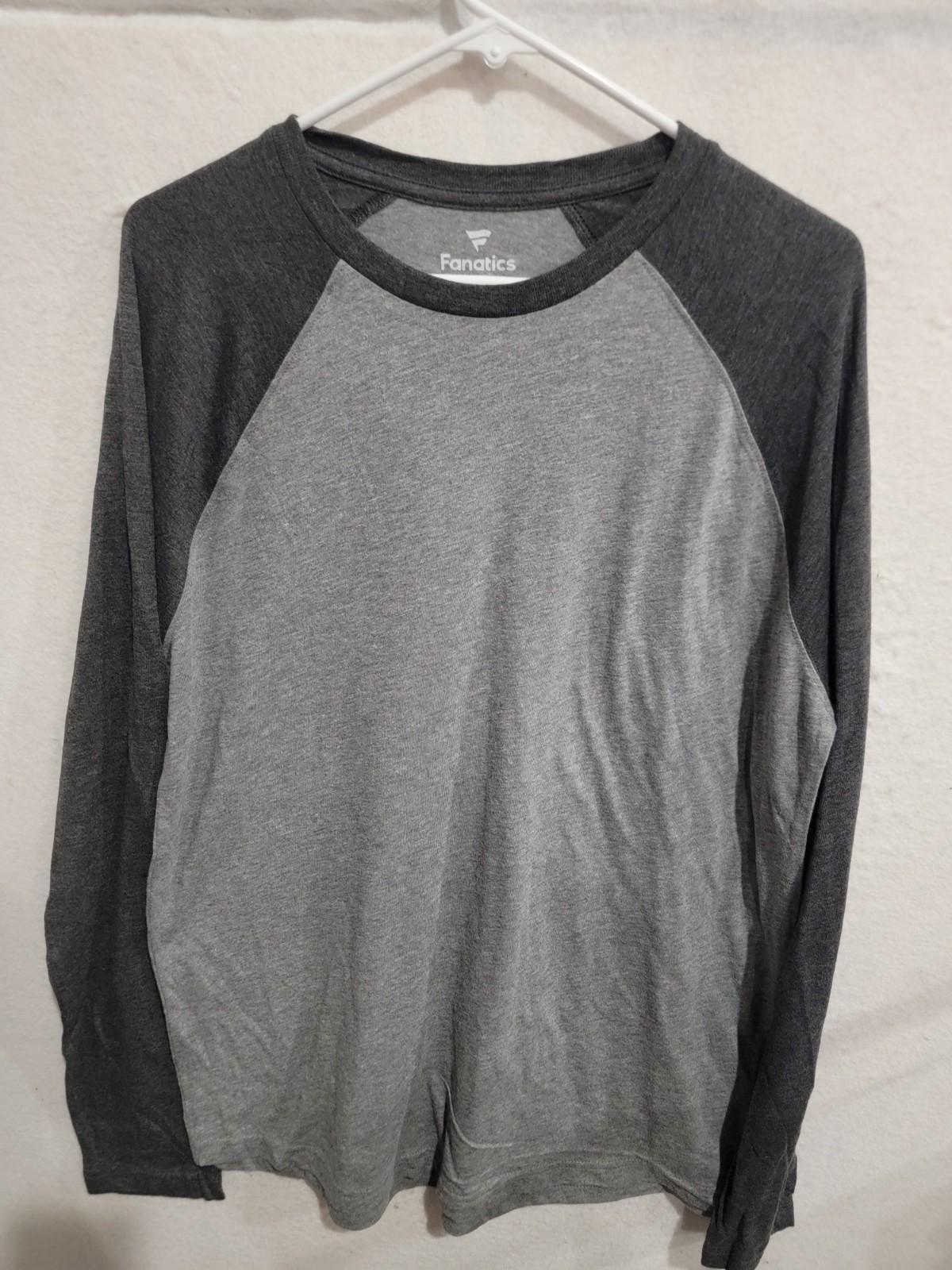 ​Fanatics Men's Large Grey Charcoal Tri-Blend Raglan Long Sleeve T-Shirt NWOT gallery