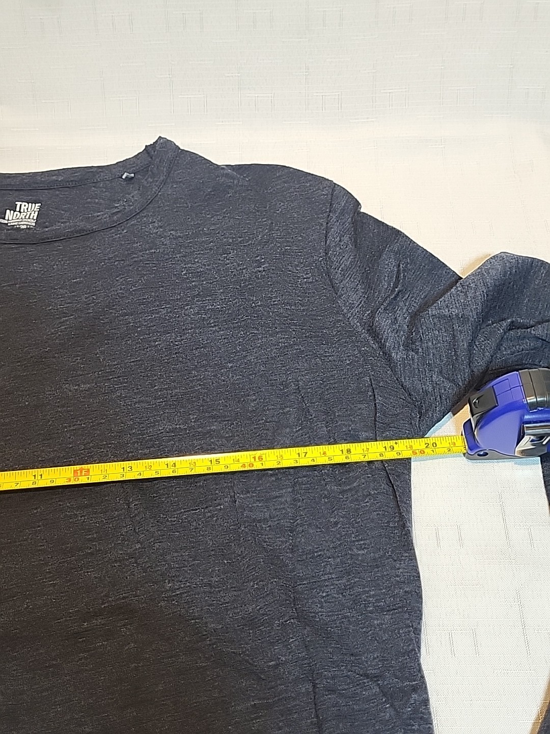True North 100% Merino Wool Long Sleeve Shirt Navy Blue Men Large Base Layer gallery