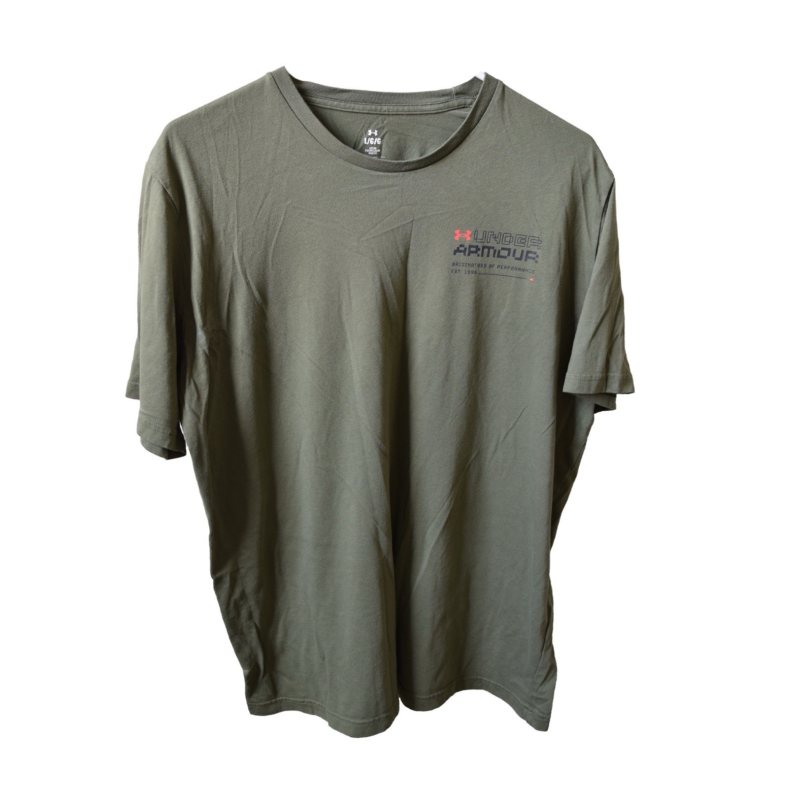 UNDER ARMOUR Men’s Reaching Peak Short Sleeve Marine Green T-Shirt Size LARGE gallery